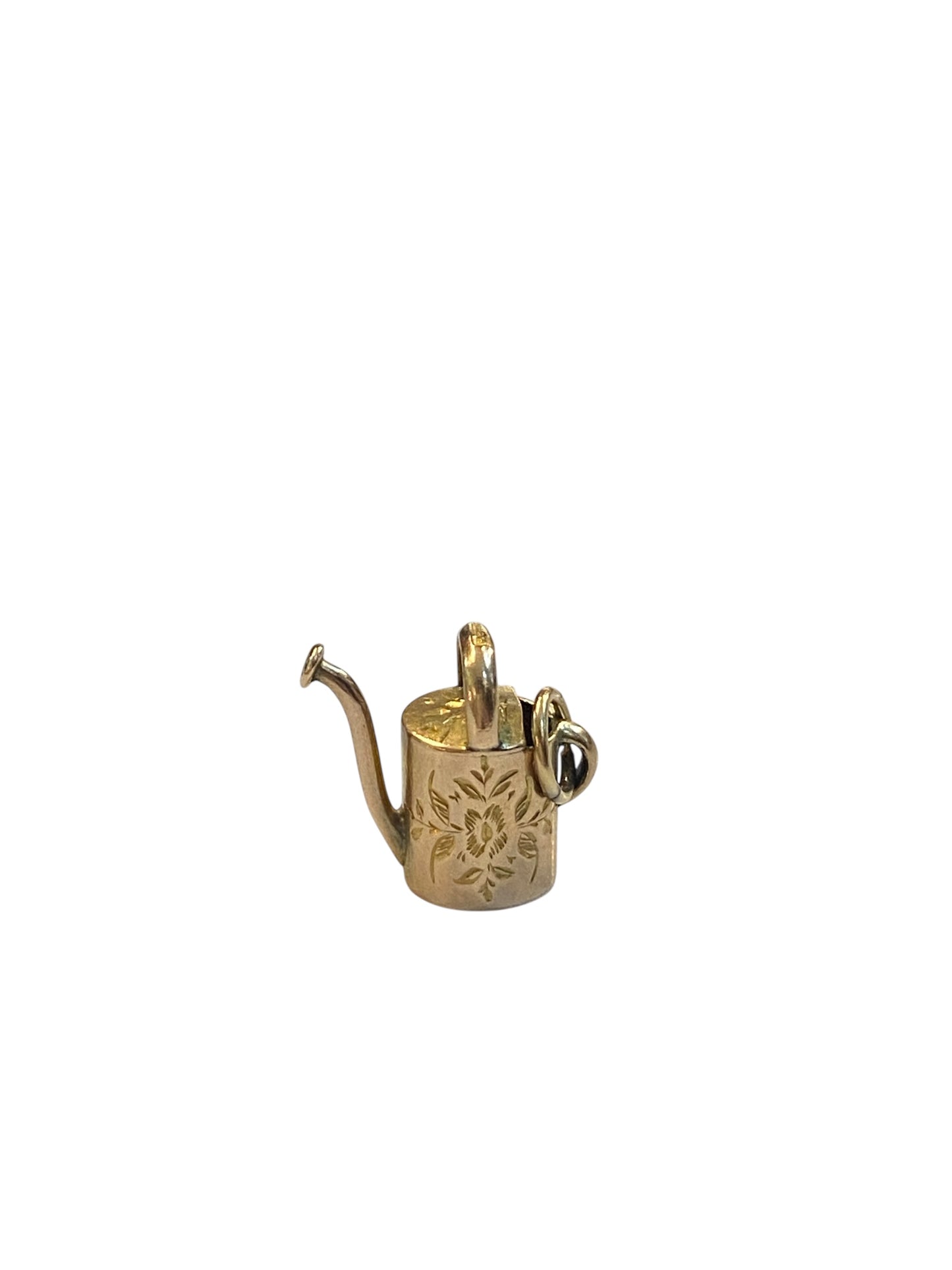 9ct antique watering can charm / pendant circa 1901 by CEW