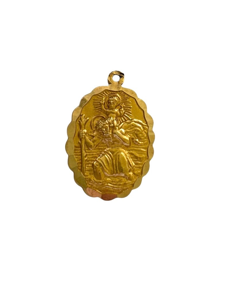 9ct vintage st christopher charm by Georg Jensen, circa 1967 3.67g