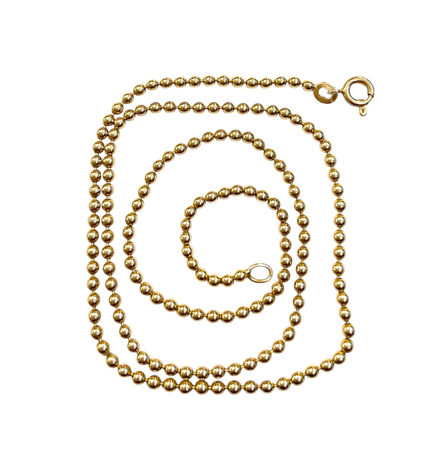 10ct vintage / pre owned bobble necklace- chain 18 1/2 inches 7.9g