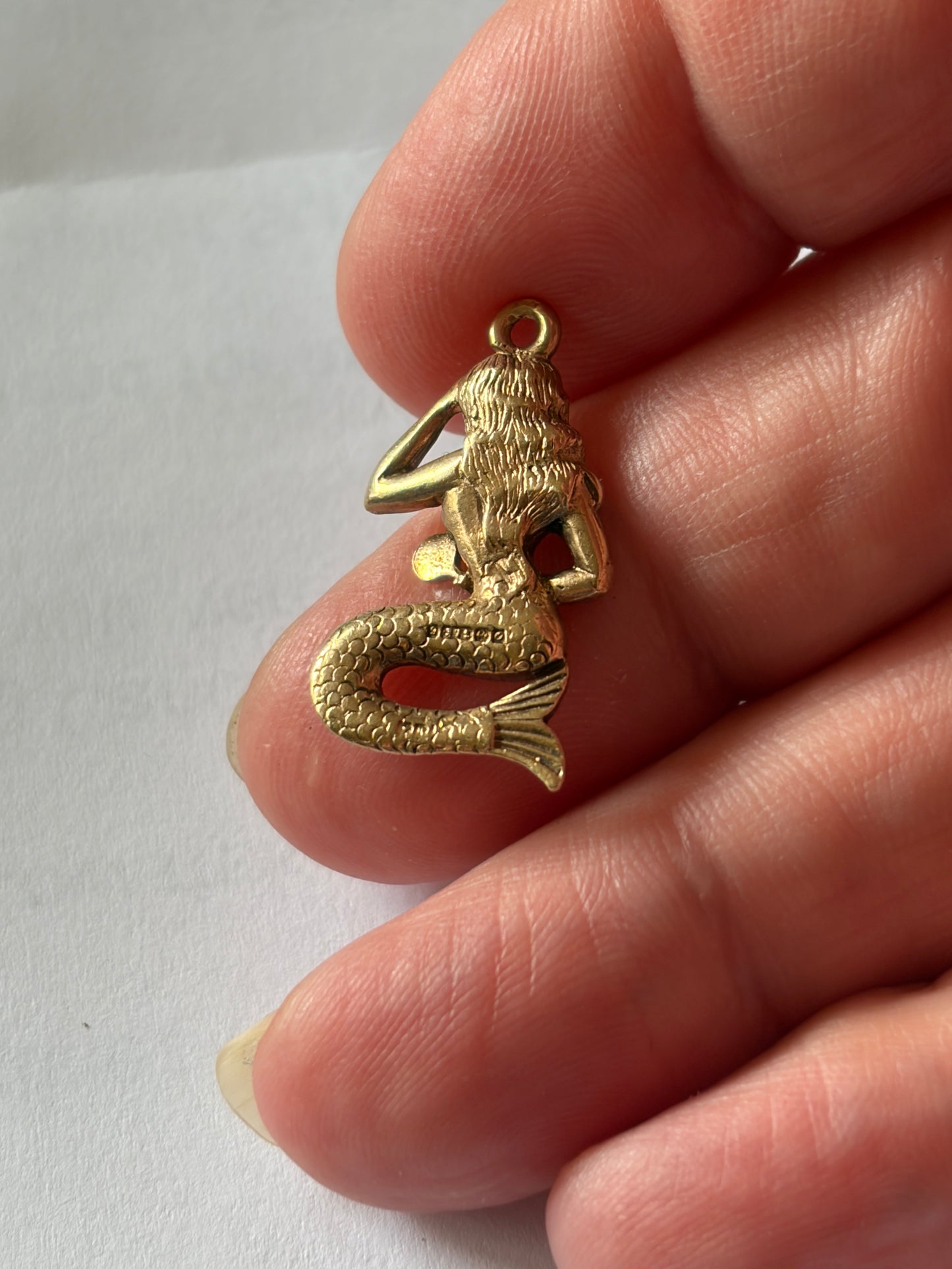 9ct vintage mermaid charm circa 1963 3.42g maker ppld
