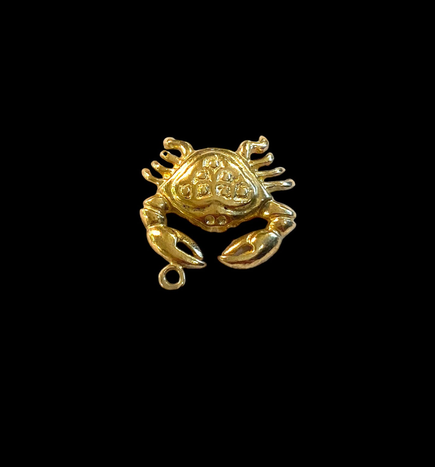 9ct 375 vintage gold crab / cancer charm