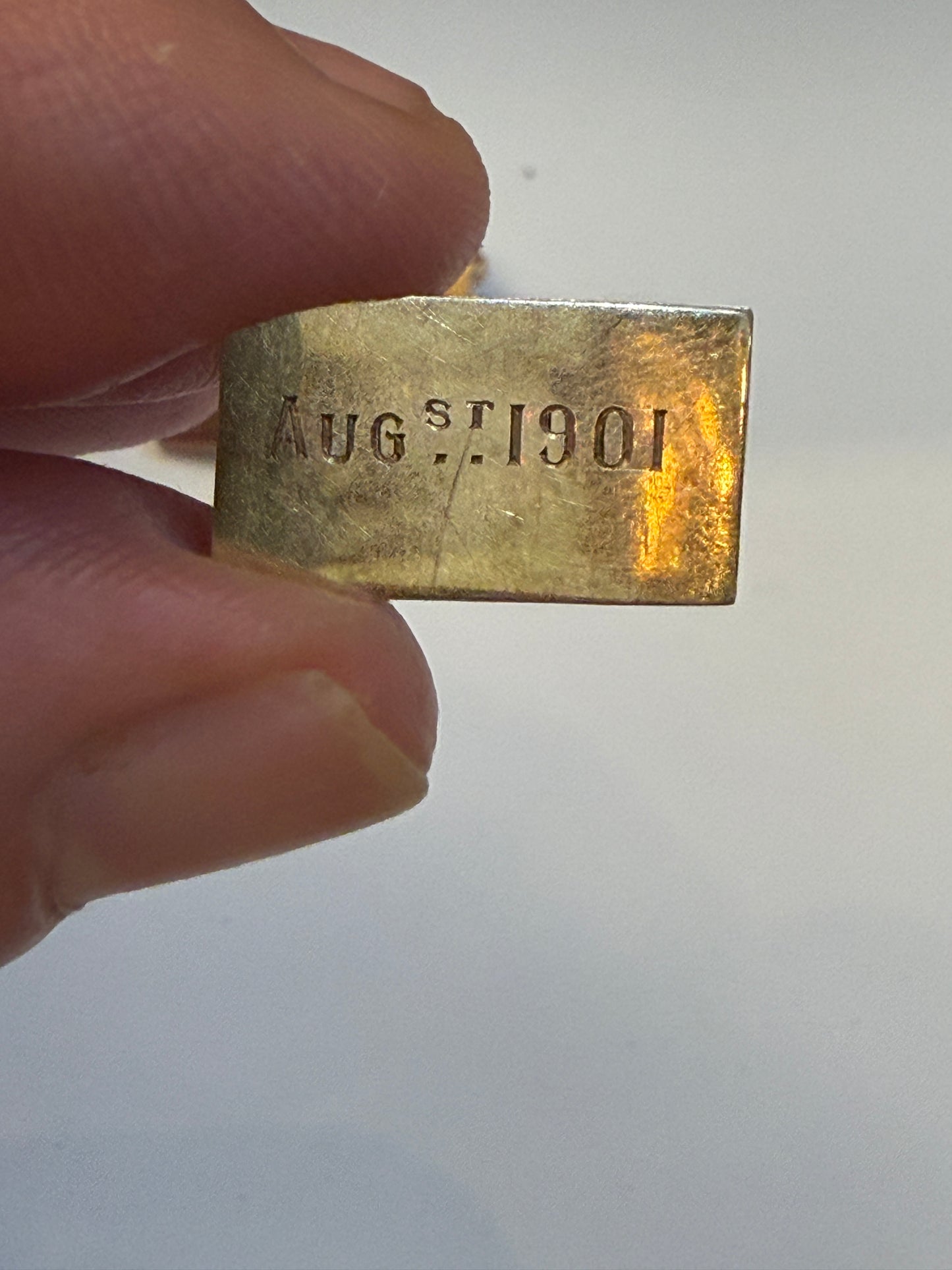 9ct antique envelope charm with a note inside circa 1901