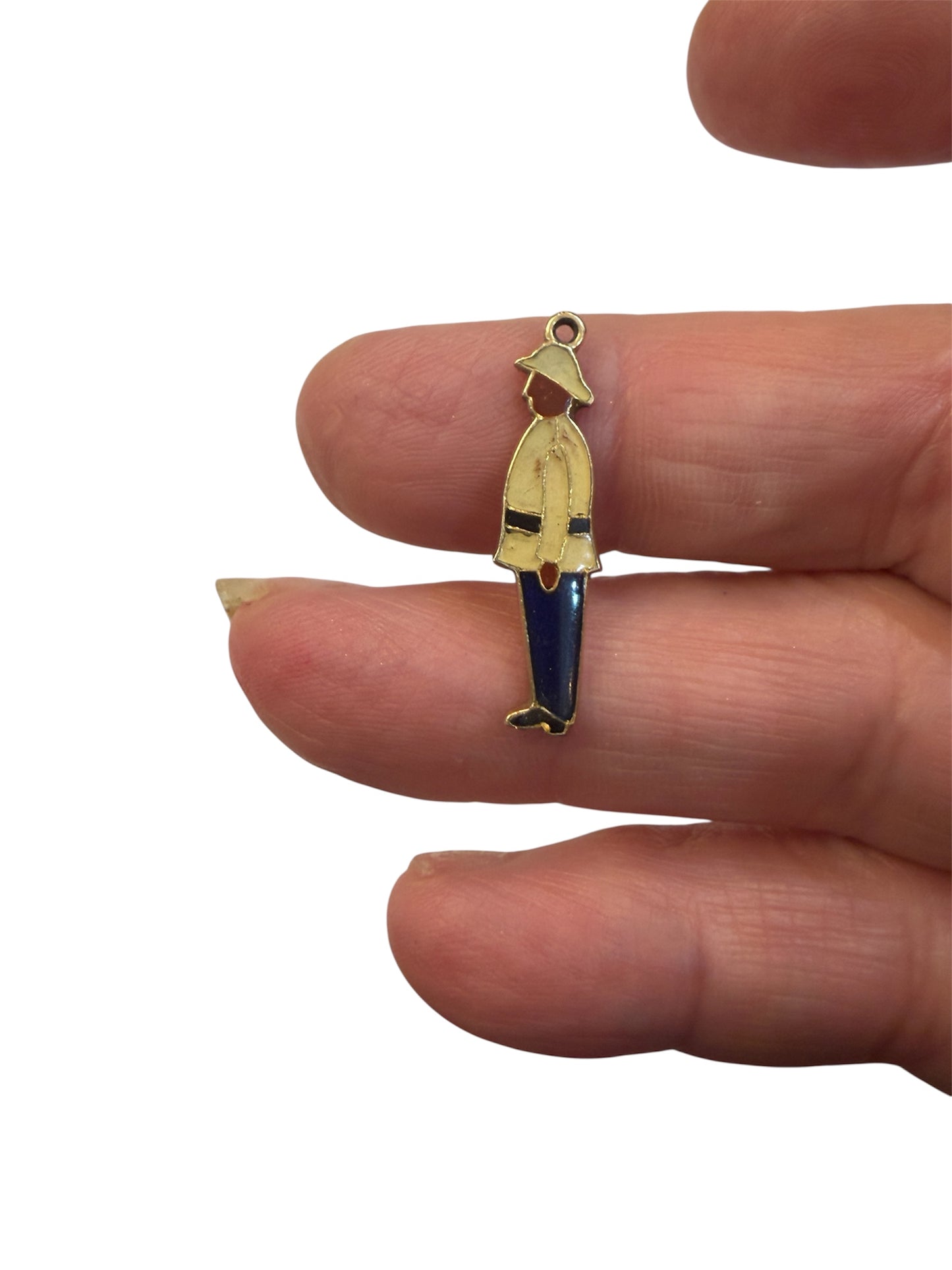 9ct vintage Bahama guard charm / Jamaican  constable charm circa 1958