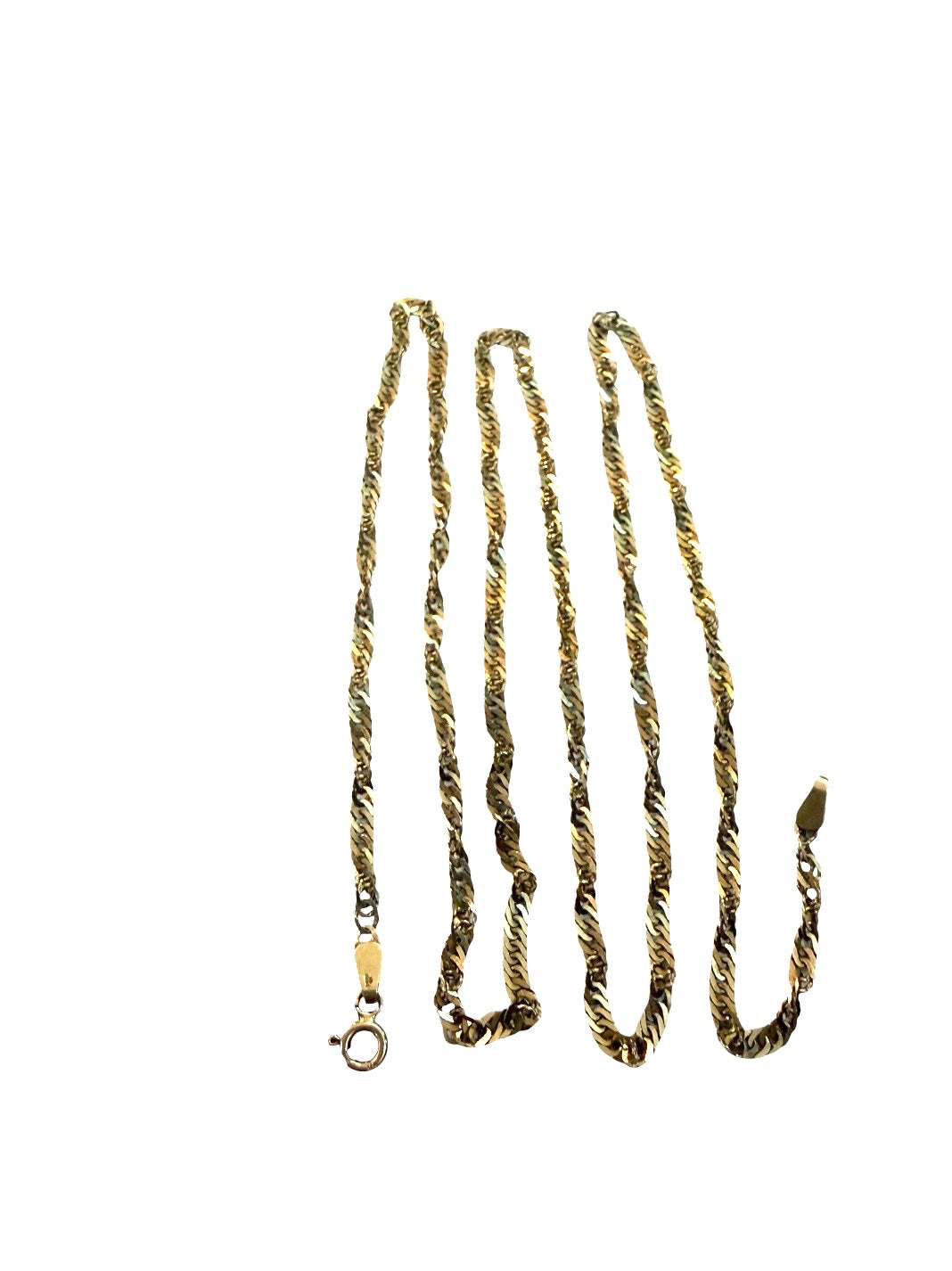 9ct vintage Singapore link chain 24.5 inches 5.79g