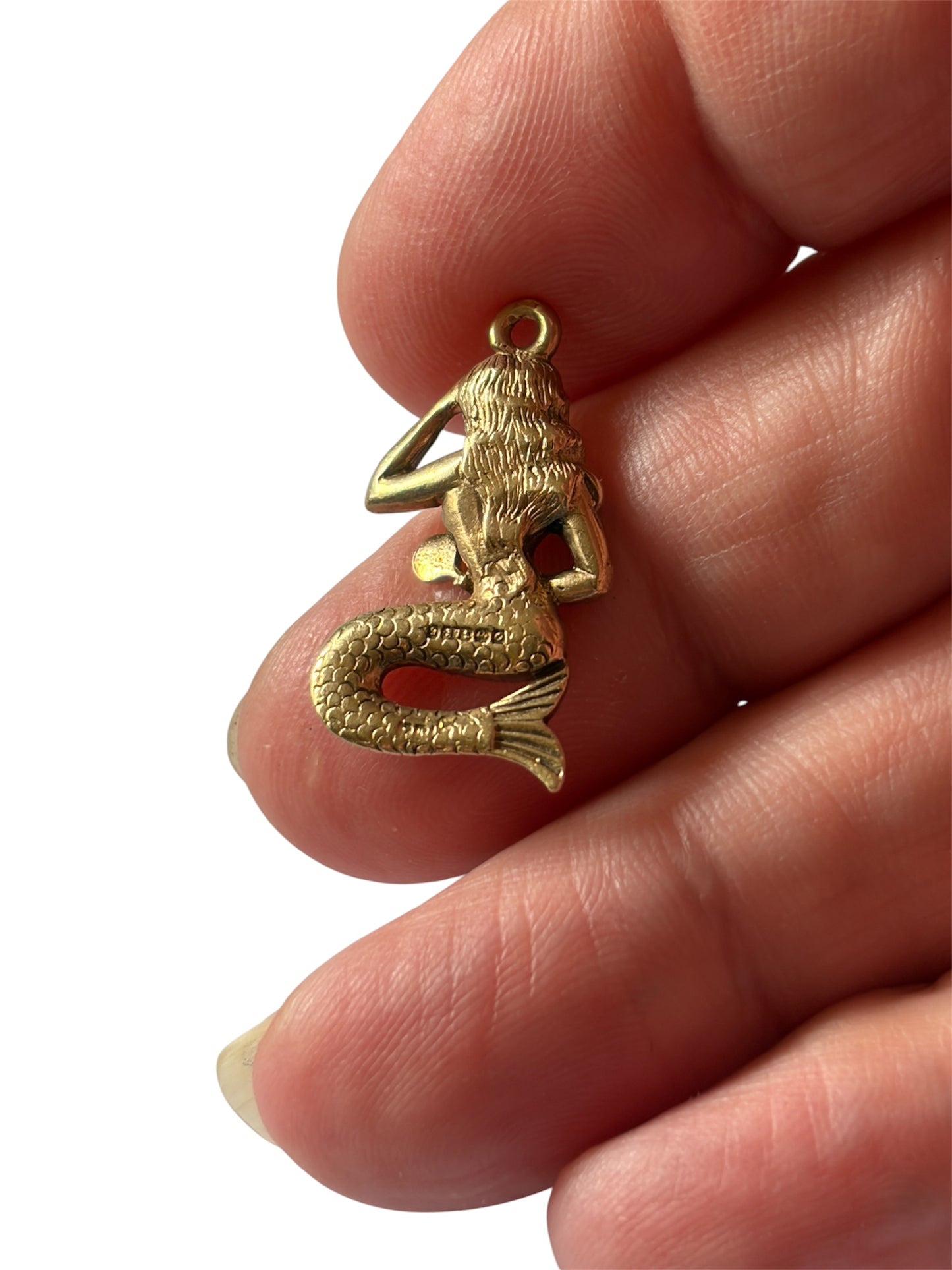 9ct vintage mermaid charm circa 1963 3.42g maker ppld