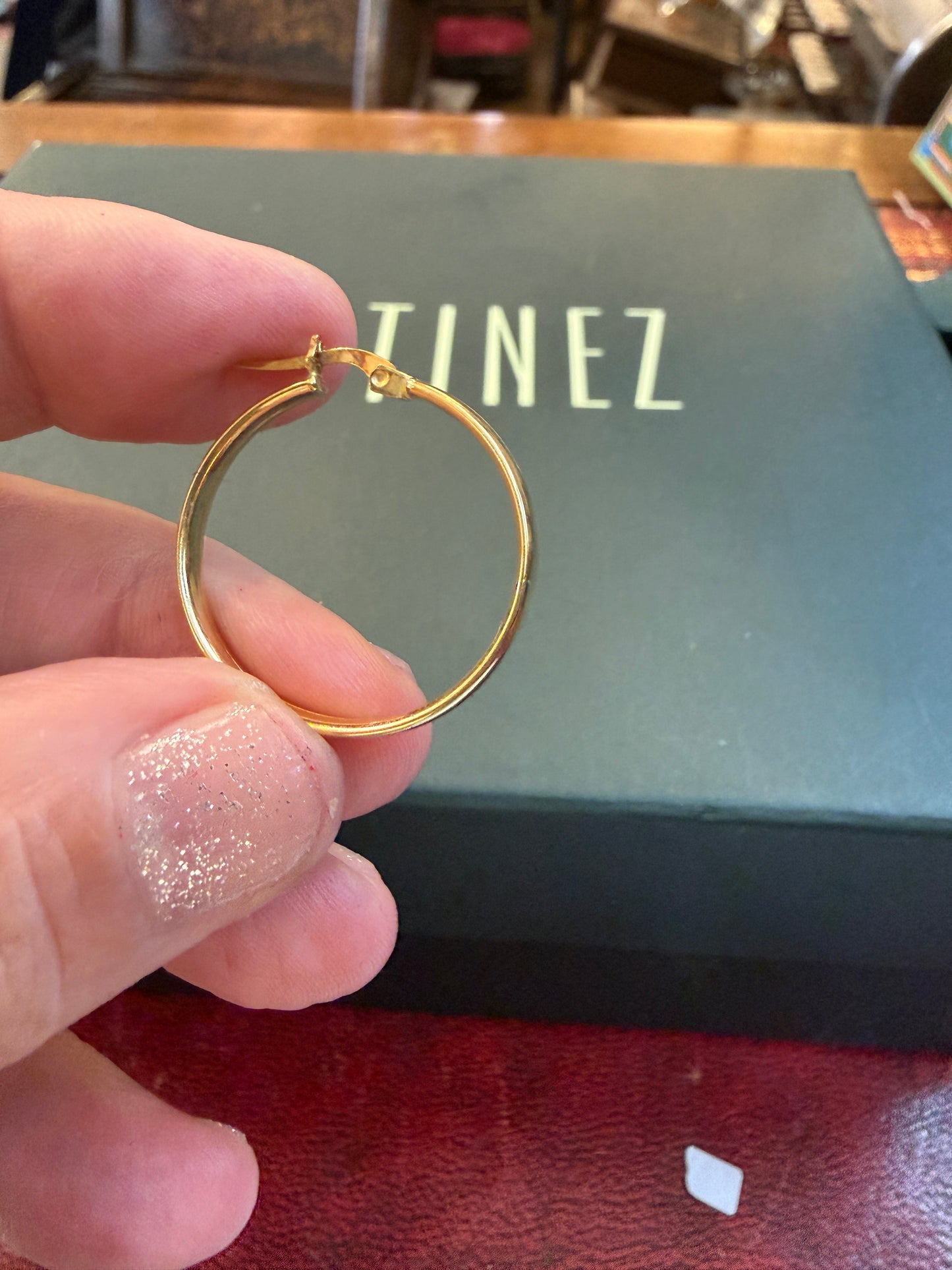 9ct vintage / preowned hoop earrings 3.05g
