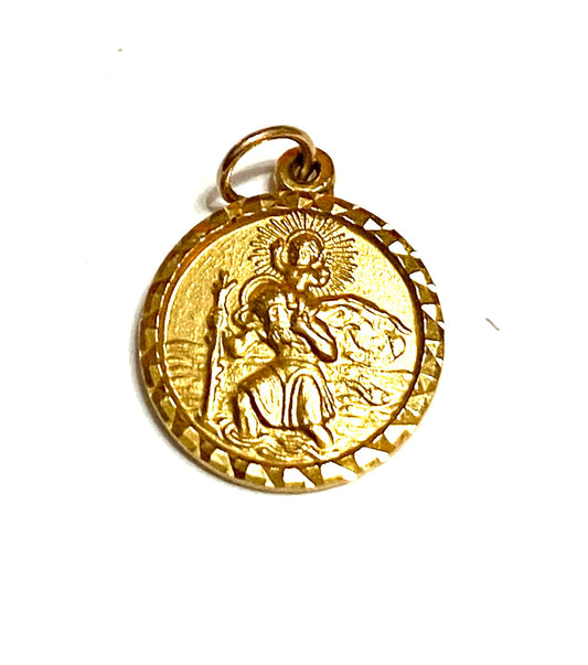 9CT VINTAGE ST CHRISTOPHER CHARM BY GEORG JENSEN CIRCA 1979