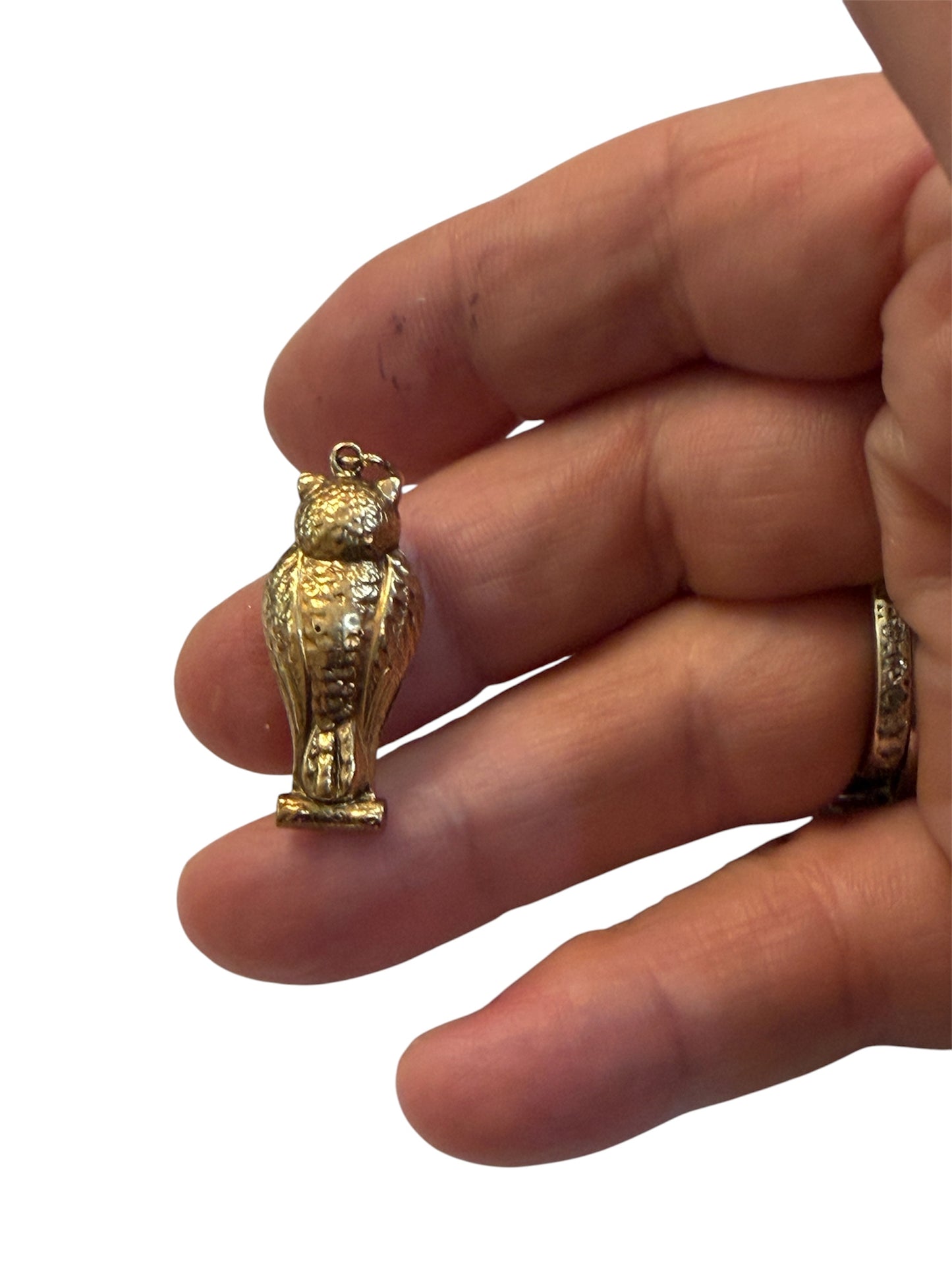 9ct vintage owl charm circa 1964 by WHC 1.61g