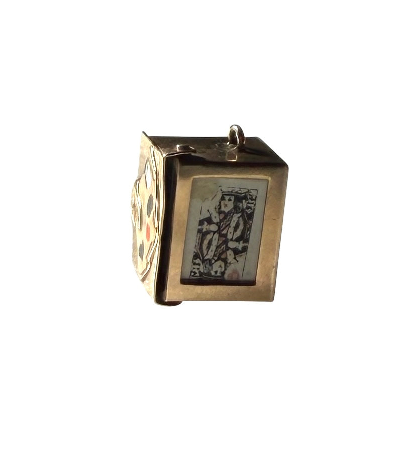 9ct vintage deck of cards charm by georg jensen circa 1957 2.20g