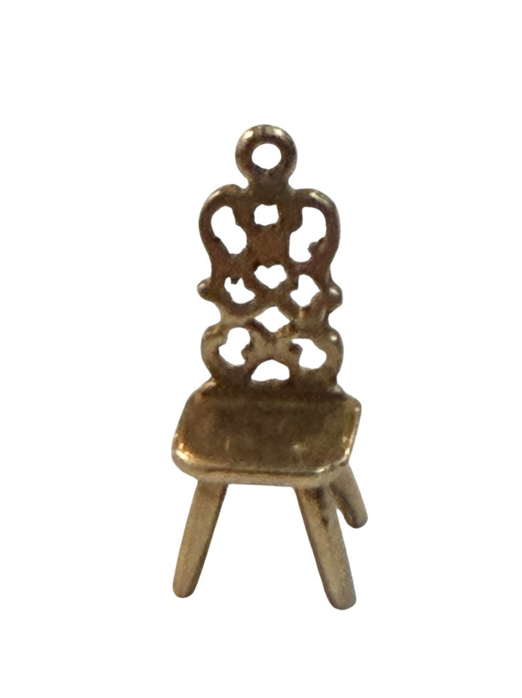 9ct vintage chair charm circa 1966 by FM 1.39g