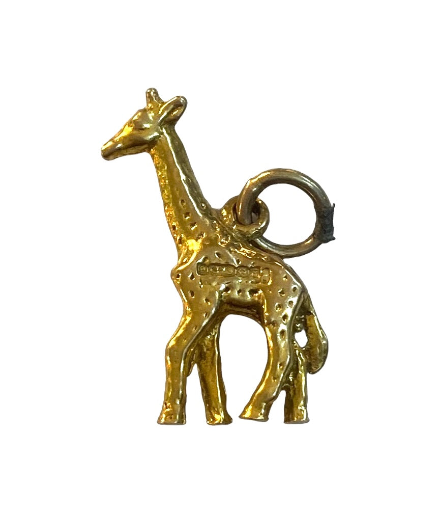 9ct vintage giraffe charm / pendant circa 1967