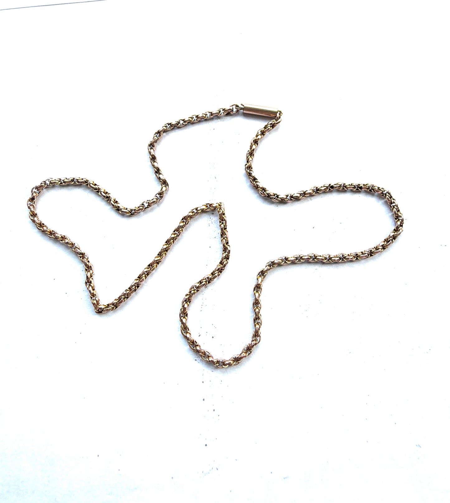 9ct antique rose gold fancy link chain 16 3/4 inch 7.5g