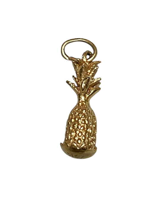 14ct 585 vintage solid pineapple charm / pendant