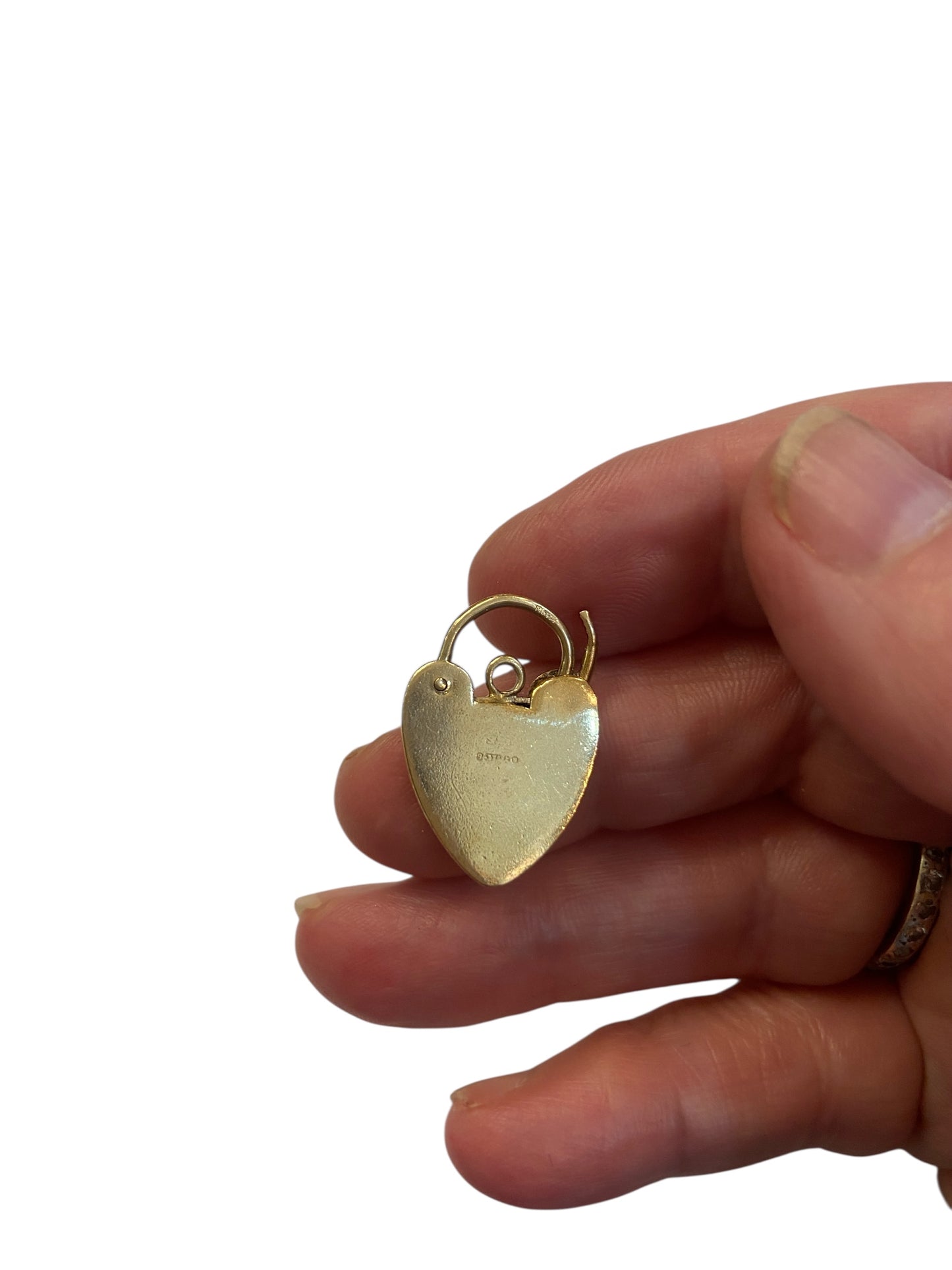 9ct vintage fancy padlock charm / pendant circa 1965 3.6g