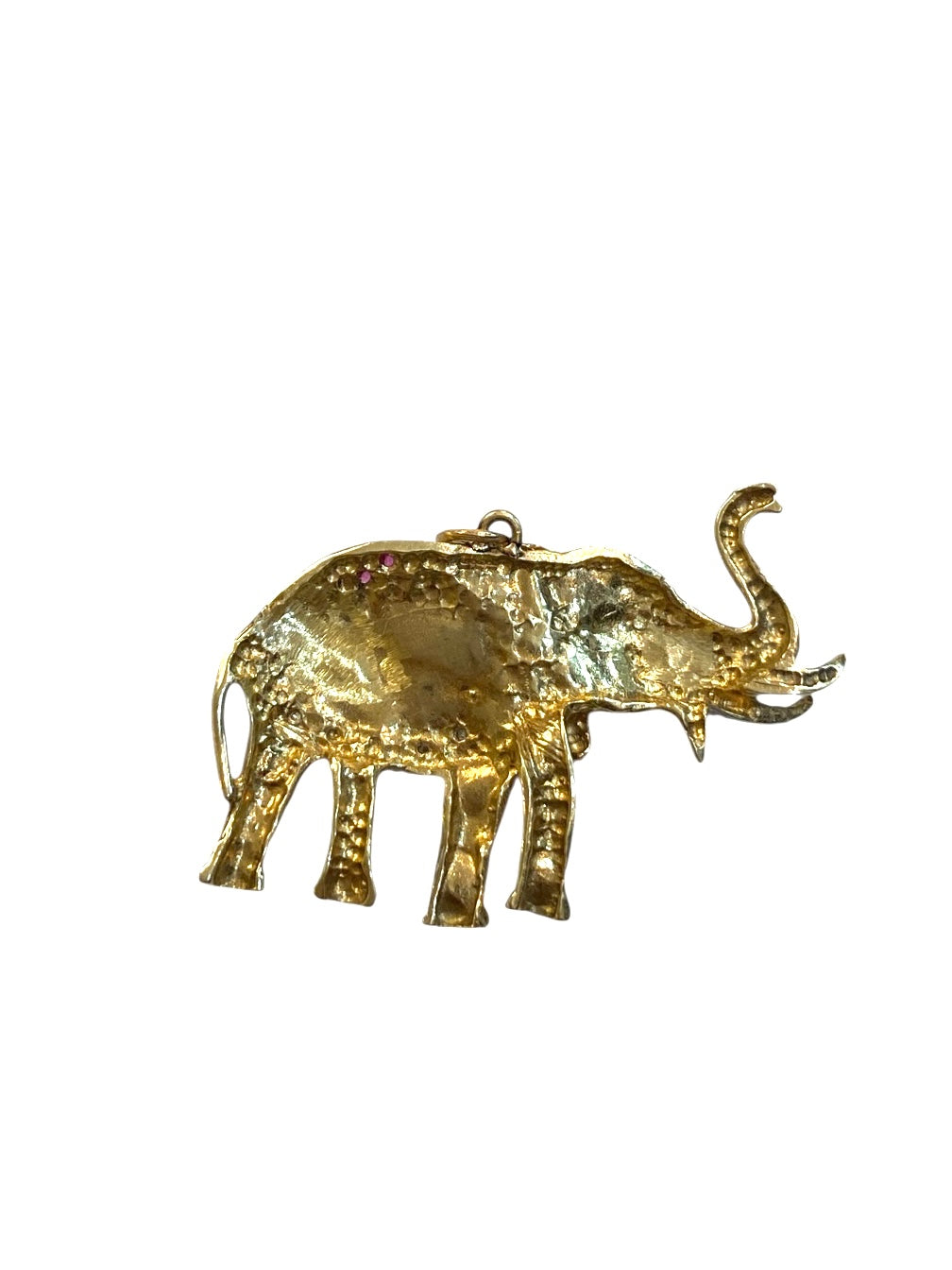 9ct vintage elephant pendant with Gem stones circa 1989