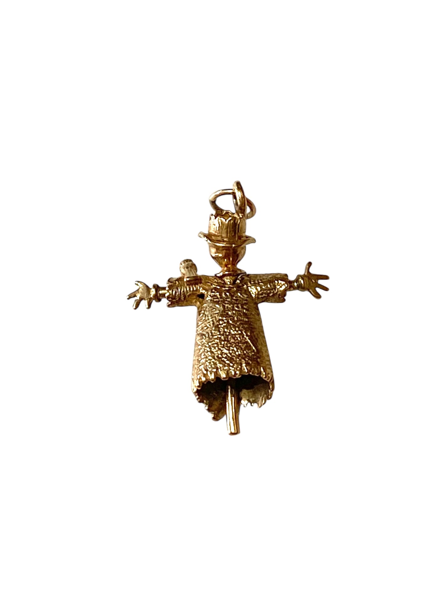 9ct vintage scarecrow charm, articulated