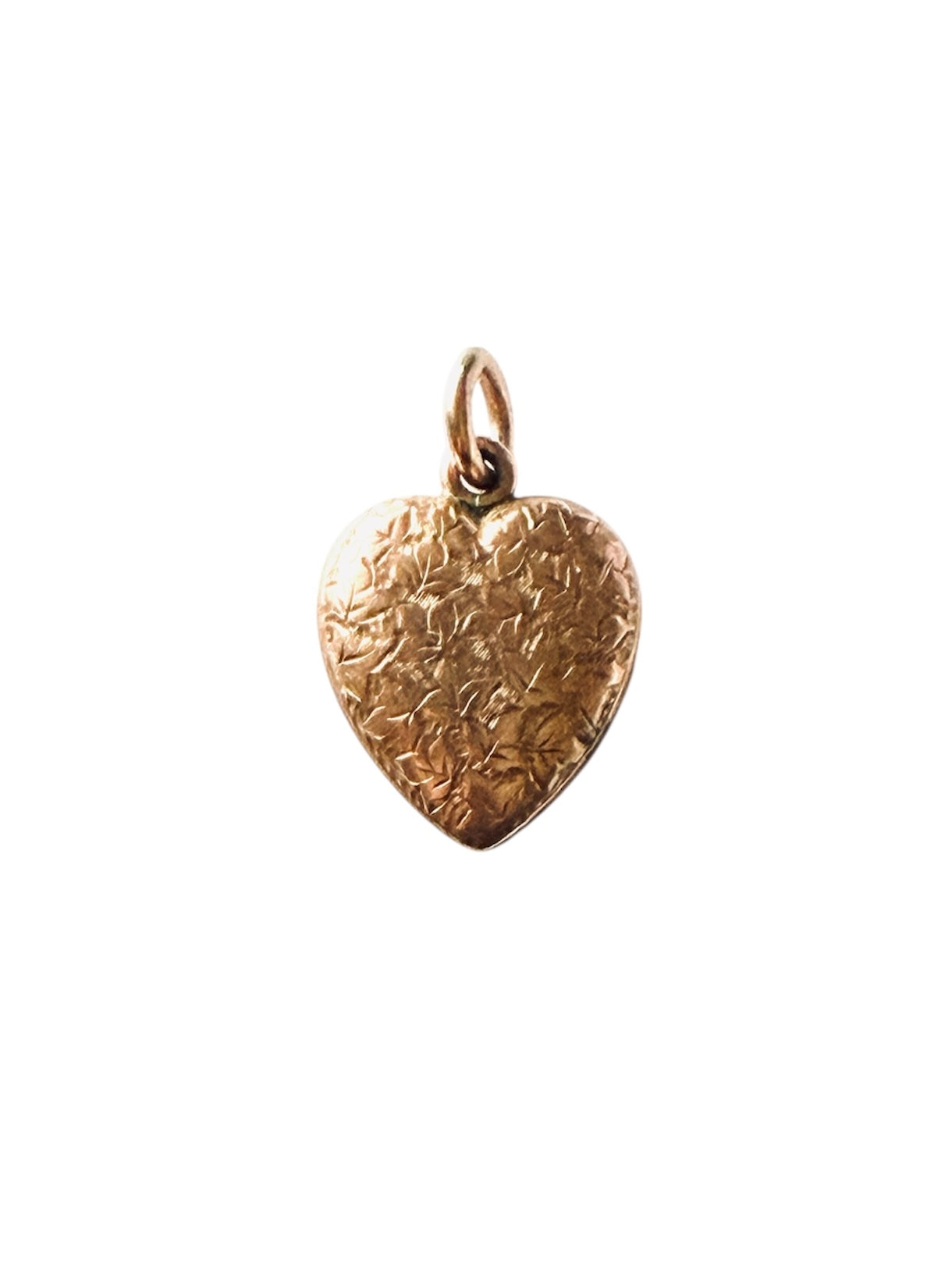 9ct Antique heart charm /pendant rose gold circa 1902 Chester