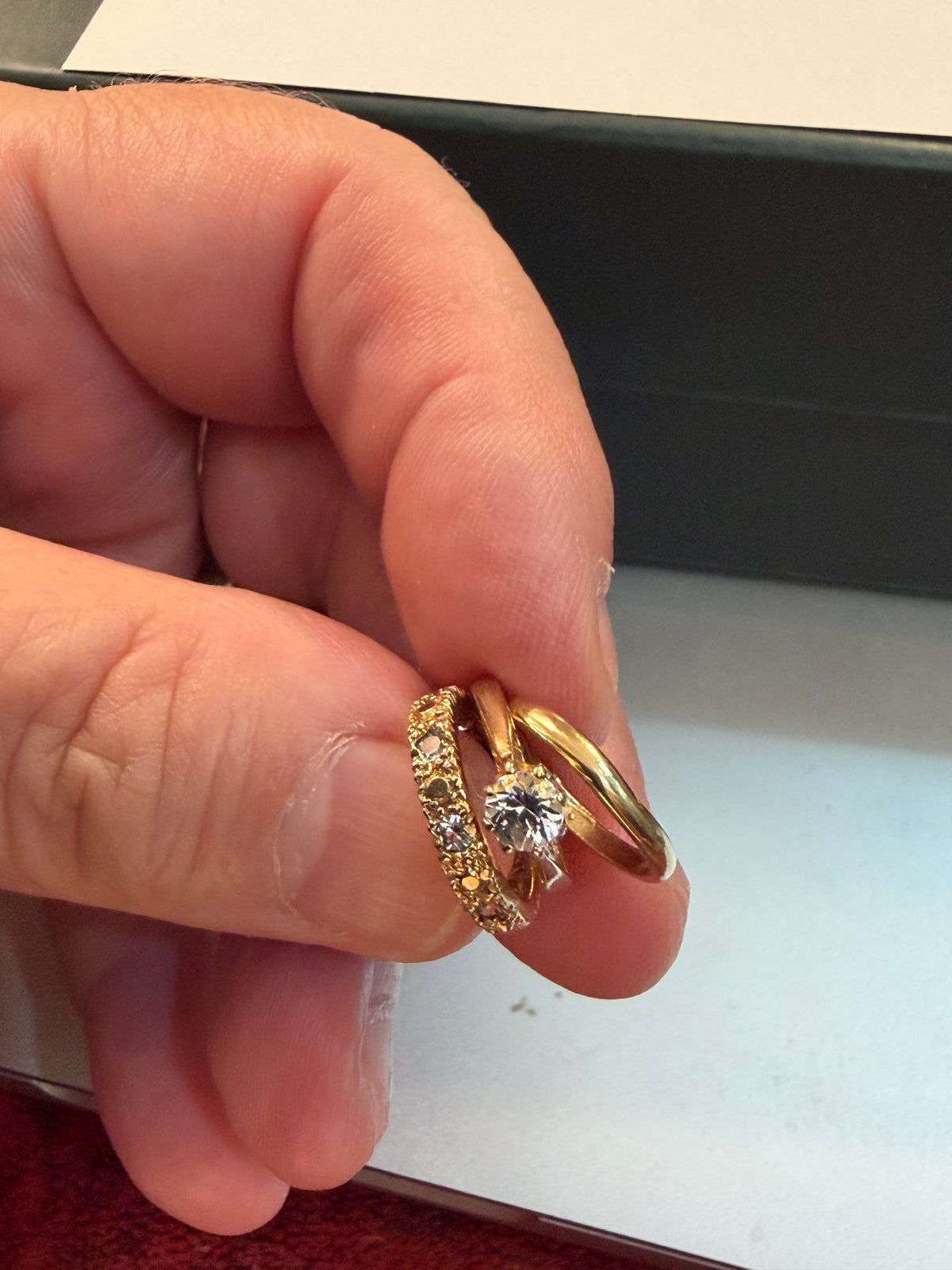 9ct vintage wedding ring charm / pendant circa 1976 3.26g