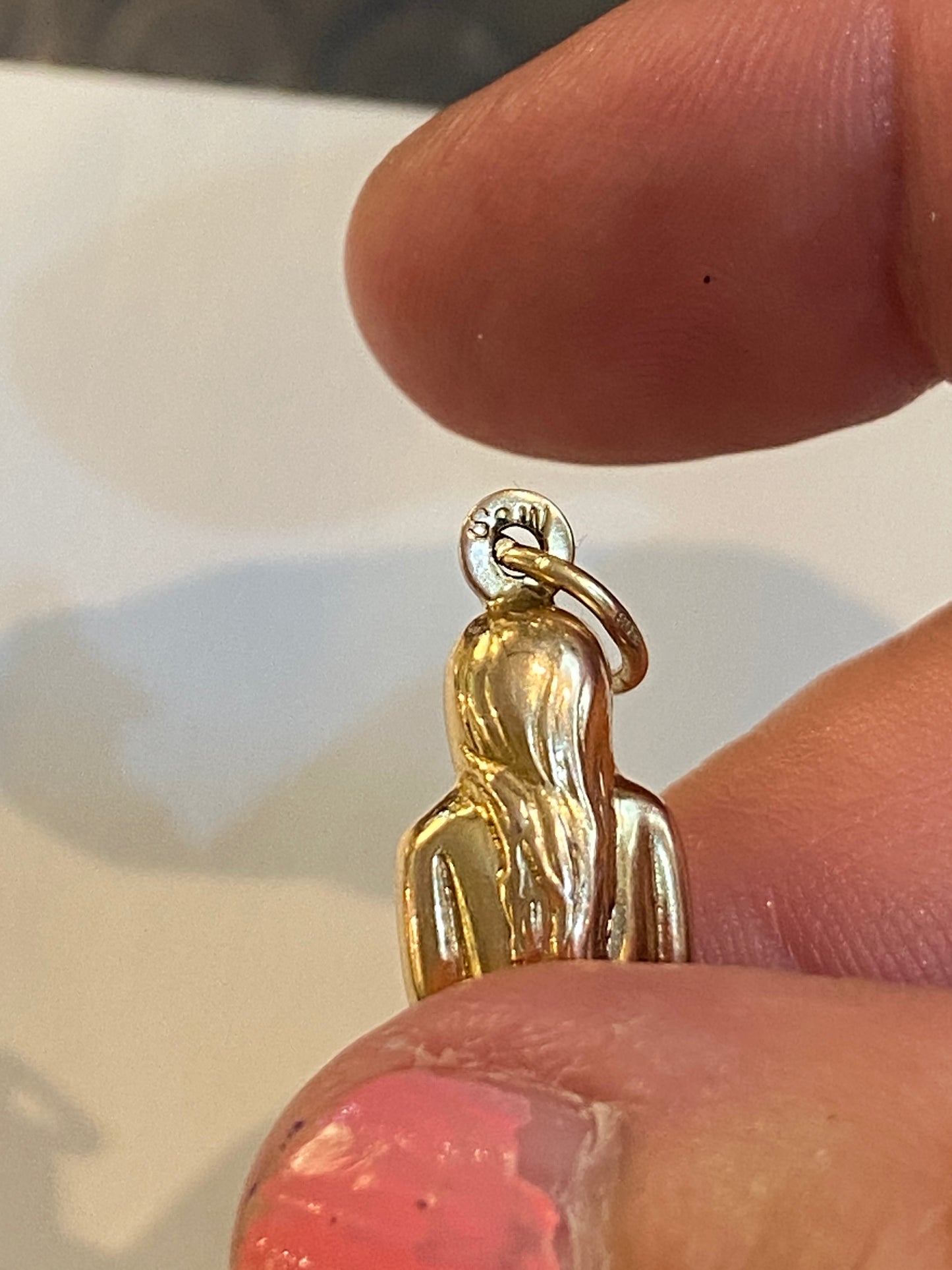 9ct vintage mermaid charm. articulated circa 1963