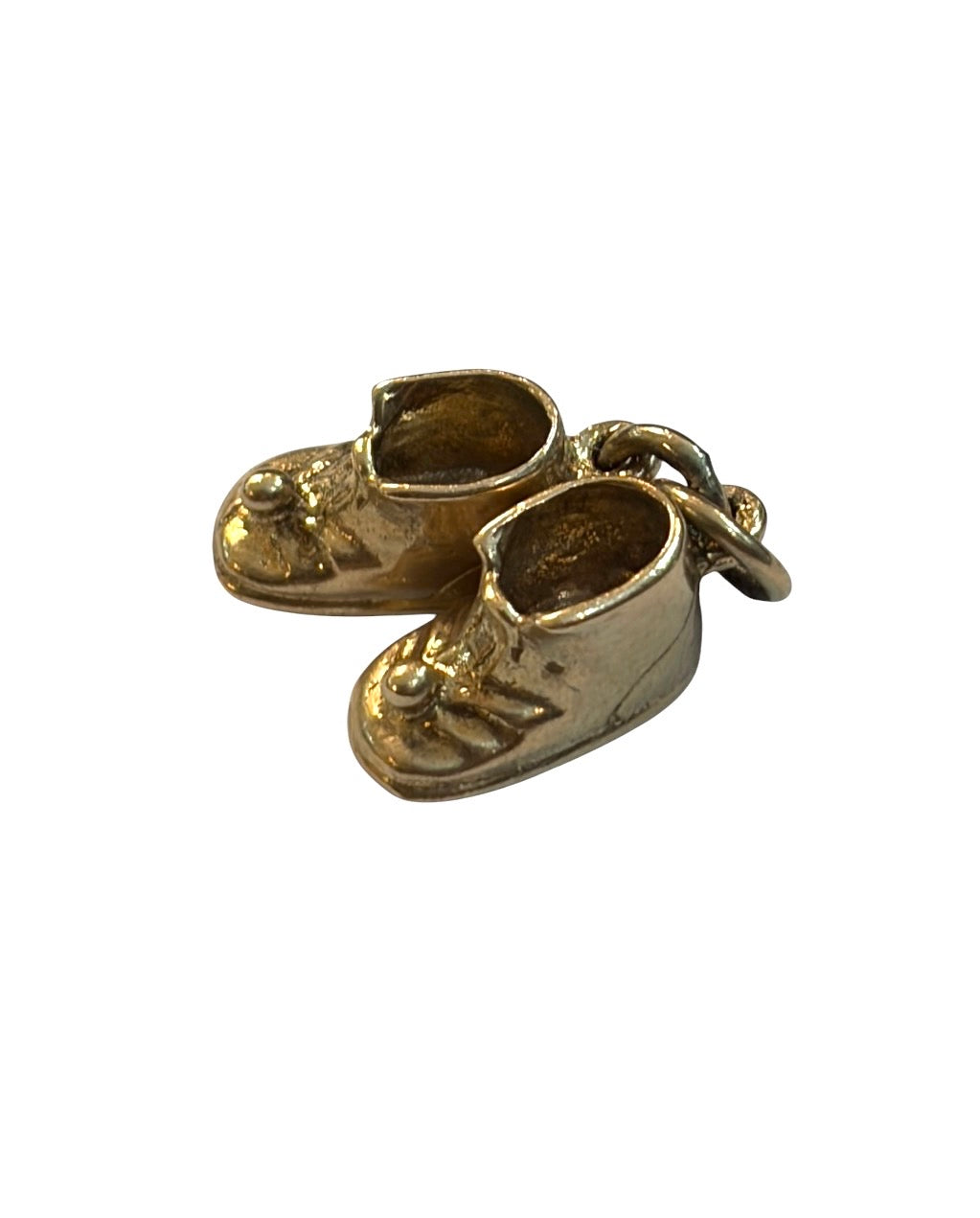 9ct vintage baby boots charm / pendant 2.6g