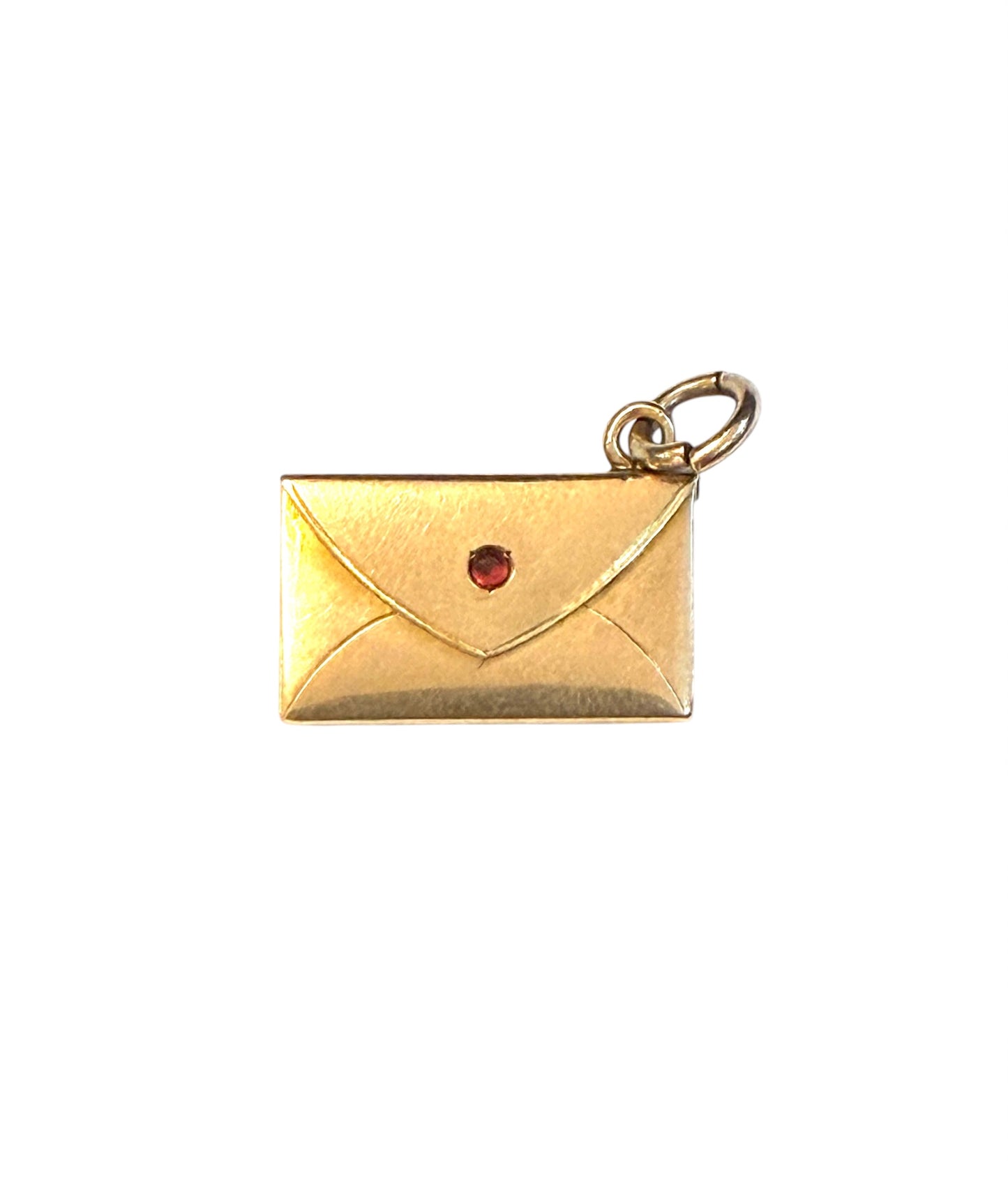 9ct antique envelope charm with a note inside circa 1901