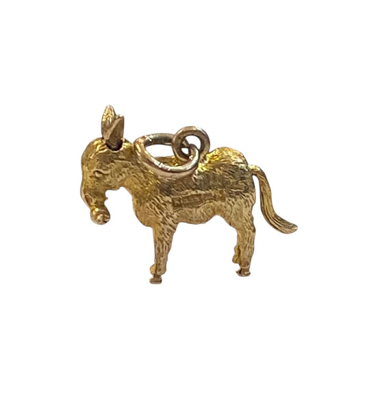 9ct vintage donkey charm with moving ears circa 1968