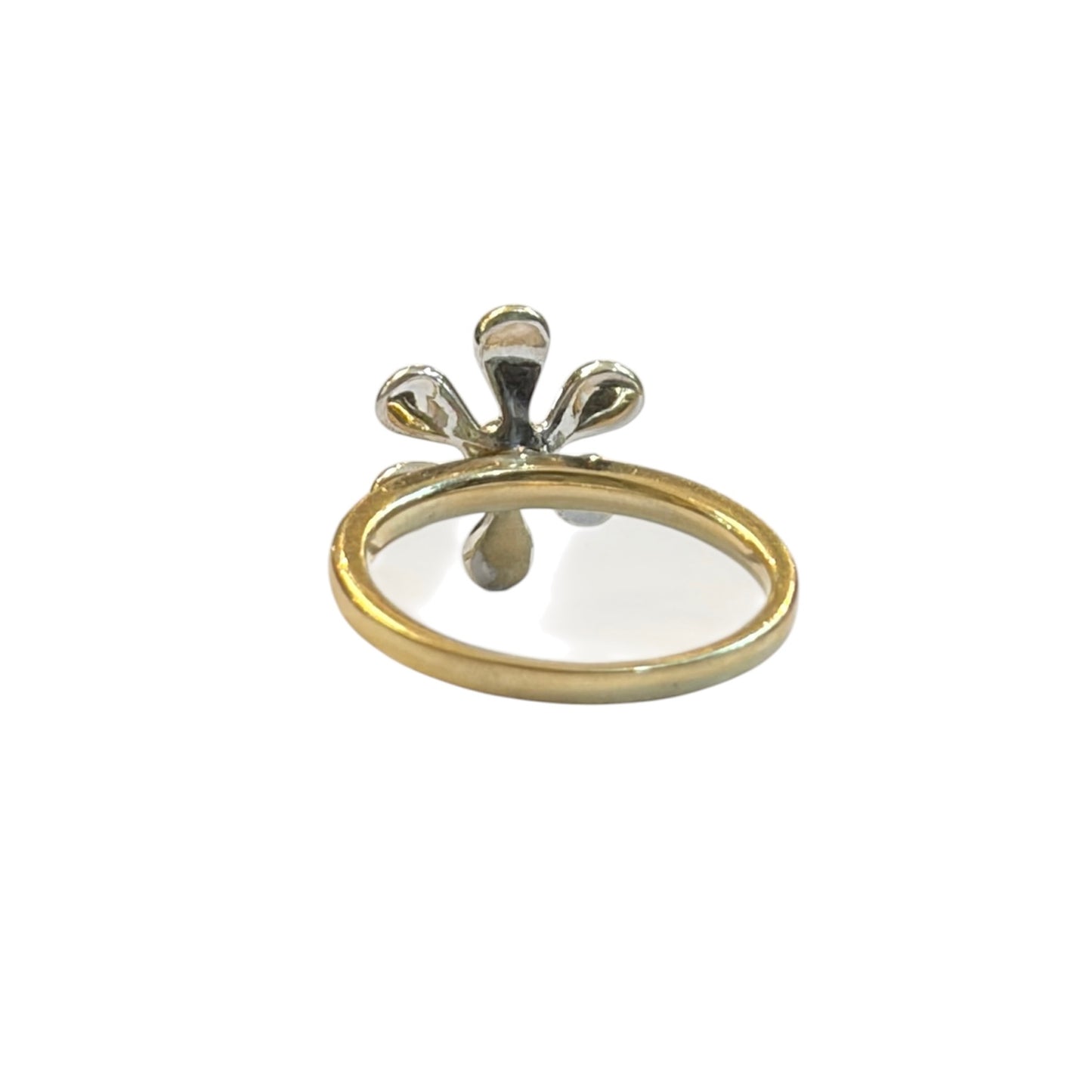 9ct viontage flower ring size N 3.4g