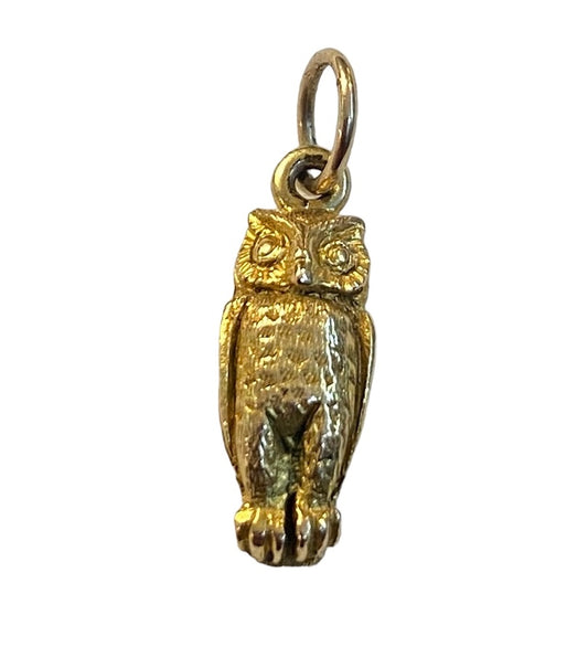 9ct vintage owl charm circa 1964 by Alabaster and Wilson