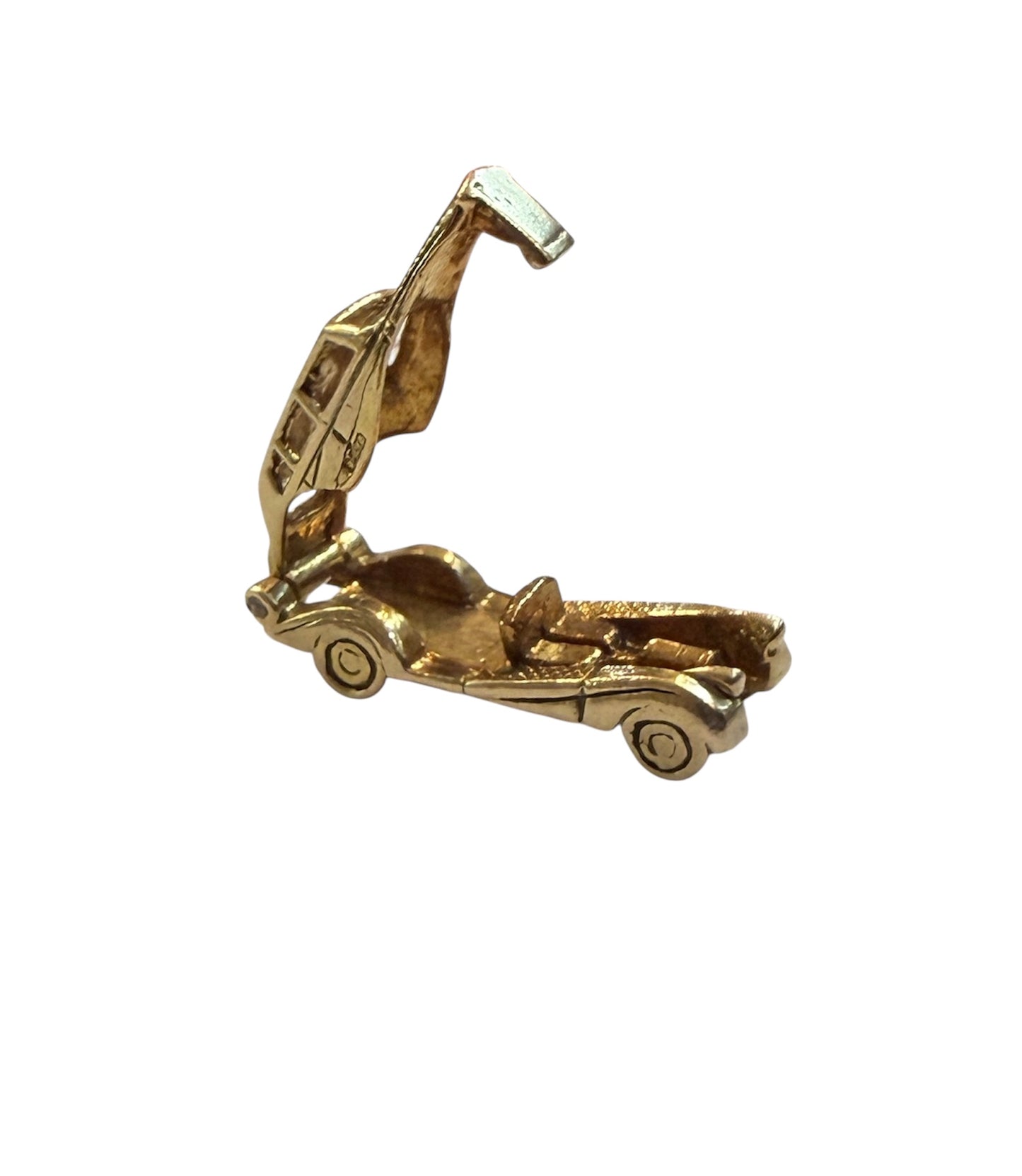 9ct vintage rolls Royce charm , opening, large. birmingham 1972