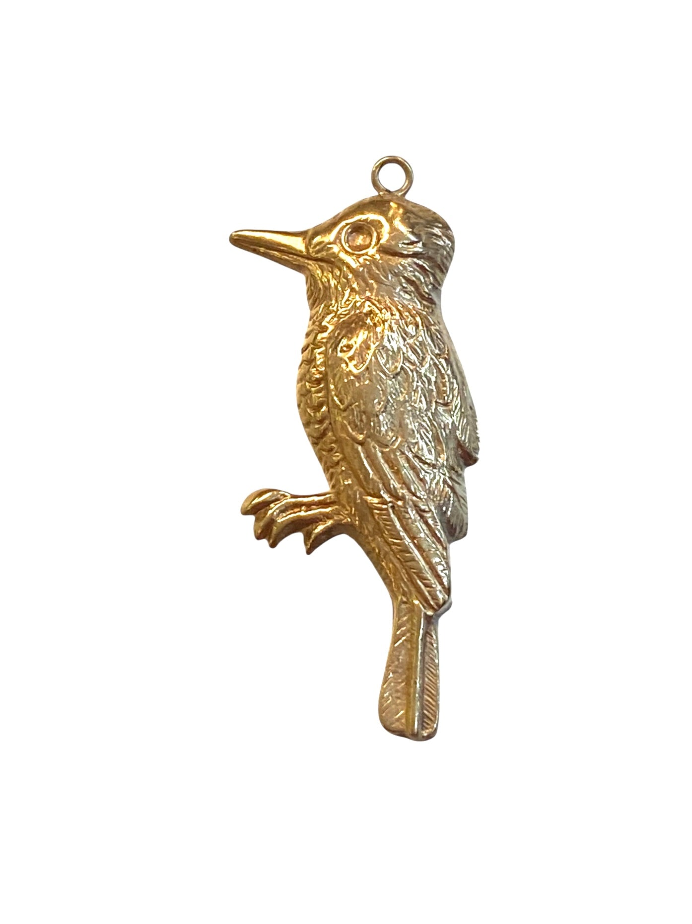 9ct vintage kookaburra charm / pendant circa 1961 chester. 1.3g Hollow