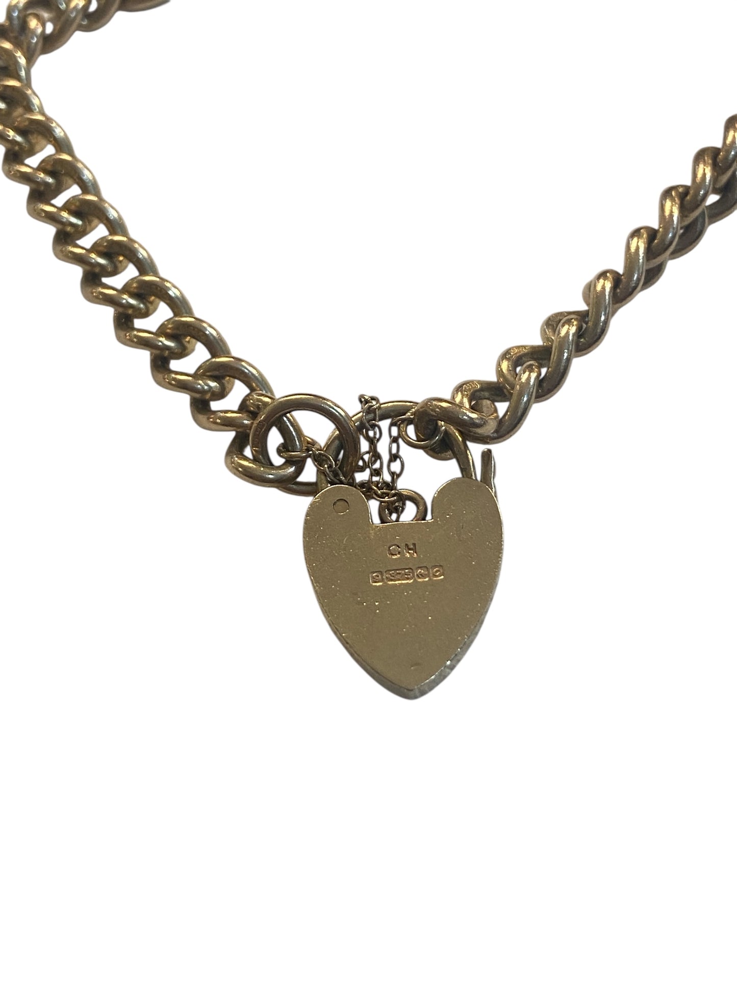 9ct vintage curb link bracelet, circa 1963