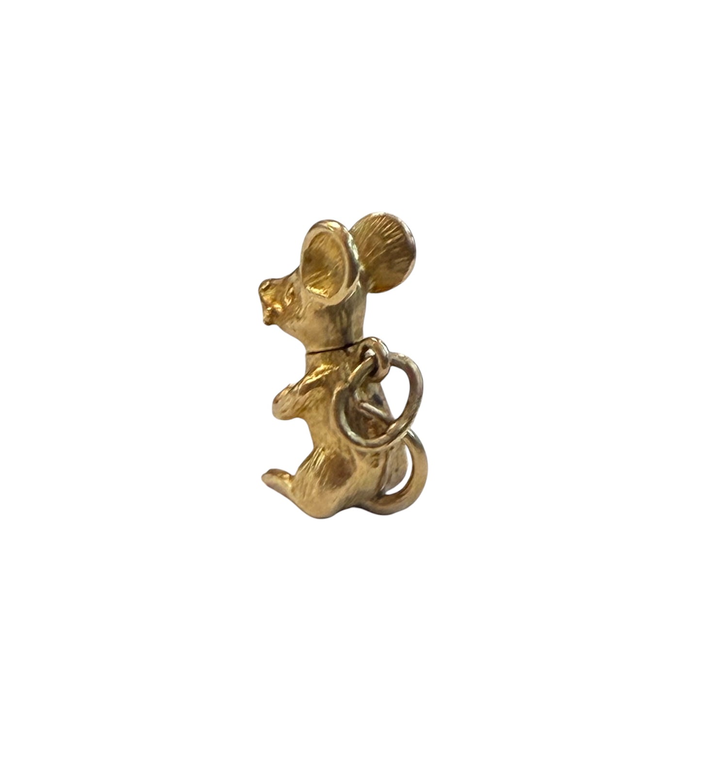 9ct vintage articulated mouse charm 5.3g maker s.p circa 1966