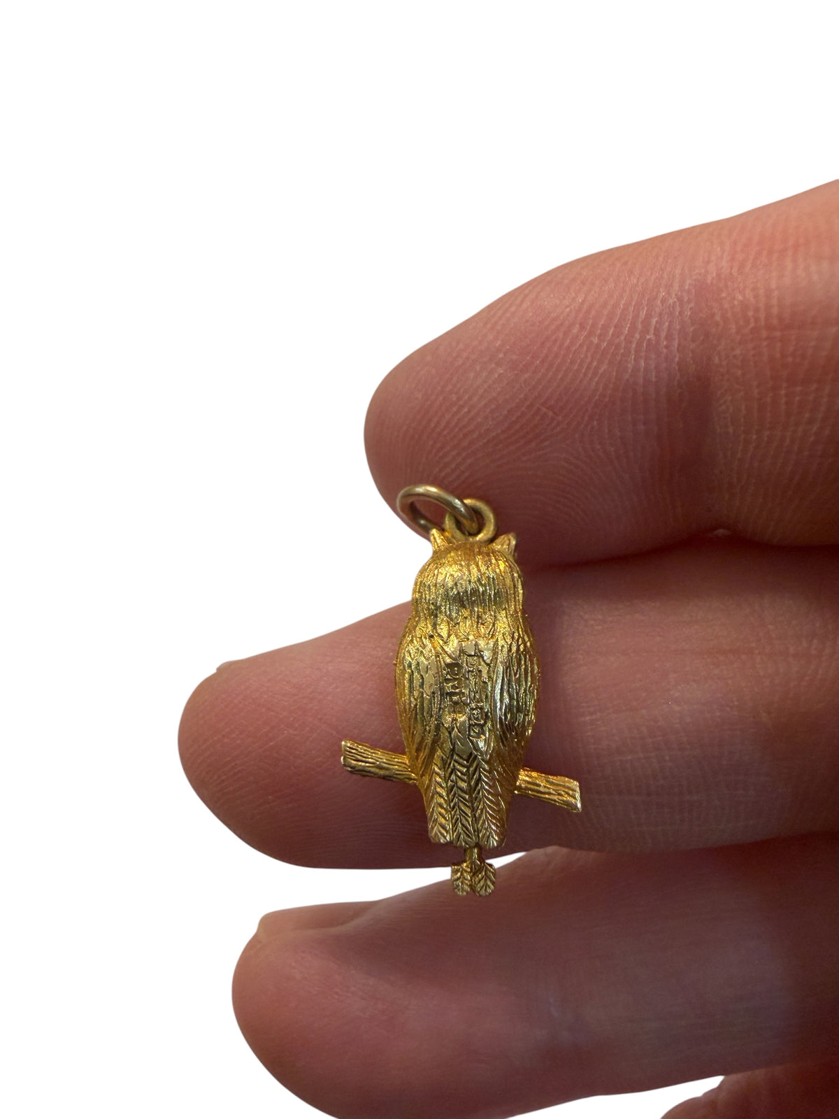 9ct vintage articulated owl charm circa 1958 by ppld 2.4g