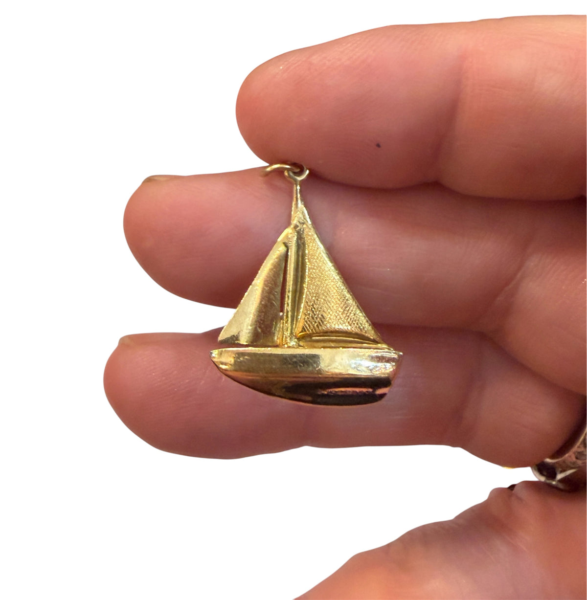 9ct vintage yacht charm / pendant by Georg Jensen circa 1965