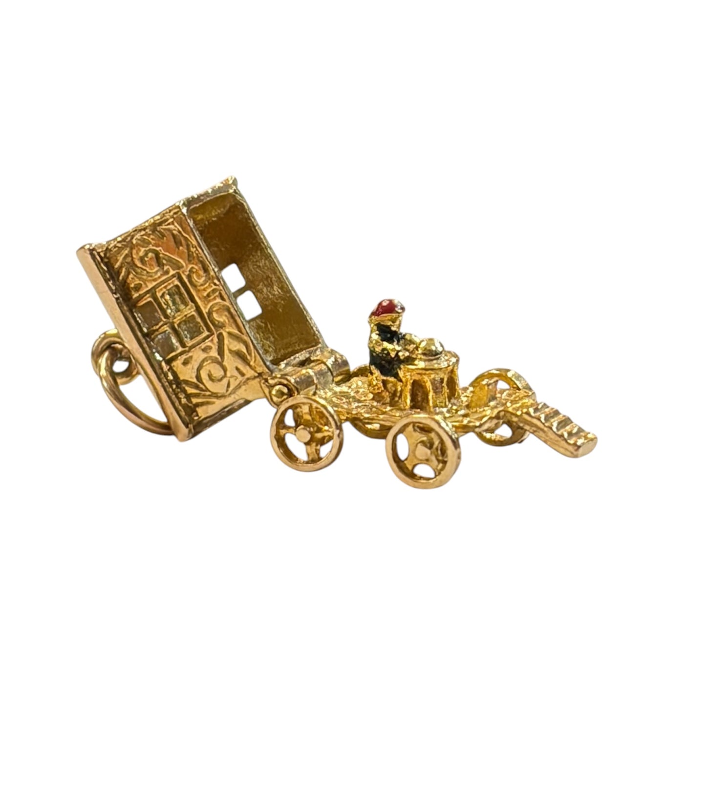 9ct vintage gypsy caravan charm circa 1970 by FM 3.47g