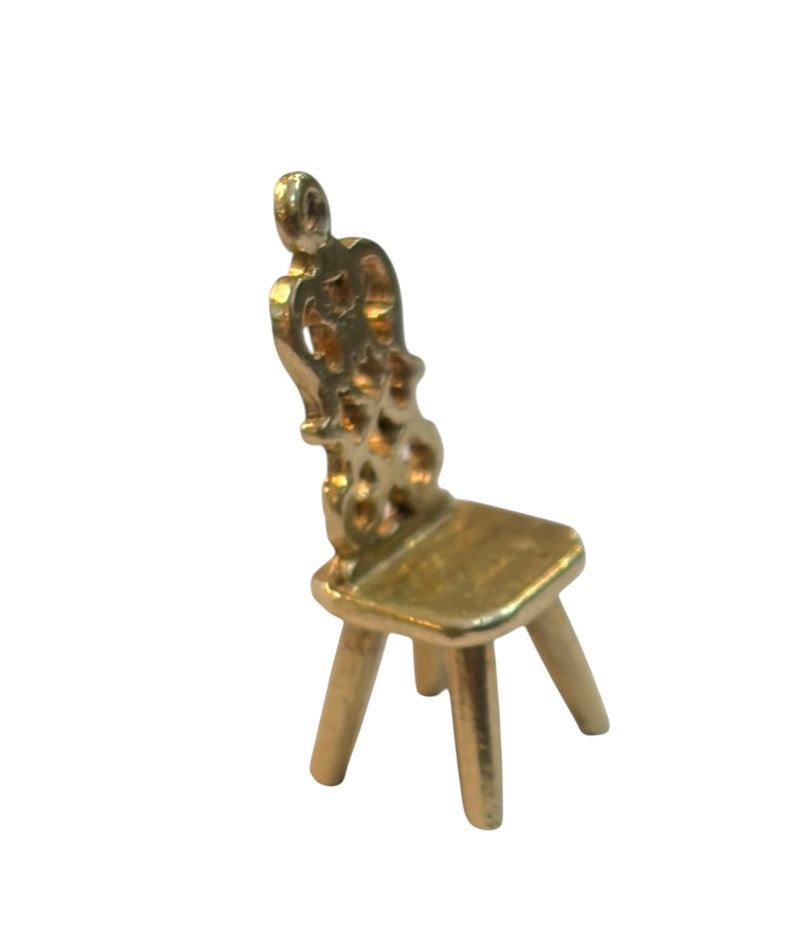9ct vintage chair charm circa 1966 by FM 1.39g