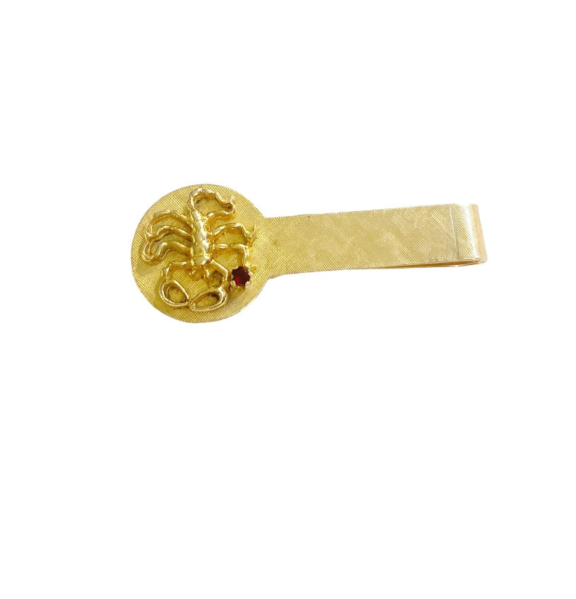 14ct vintage scorpio money clip / tie clip