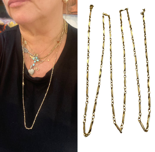 9ct vintage fancy link chain 31 inches circa 1975 17.9g