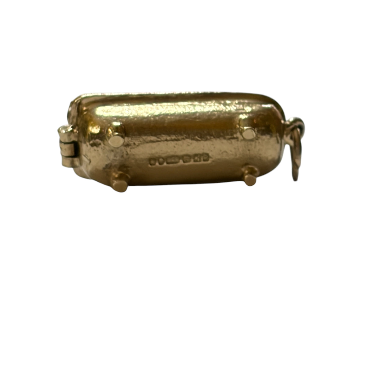 9ct vintage opening bath tub charm. Circa 1977 London