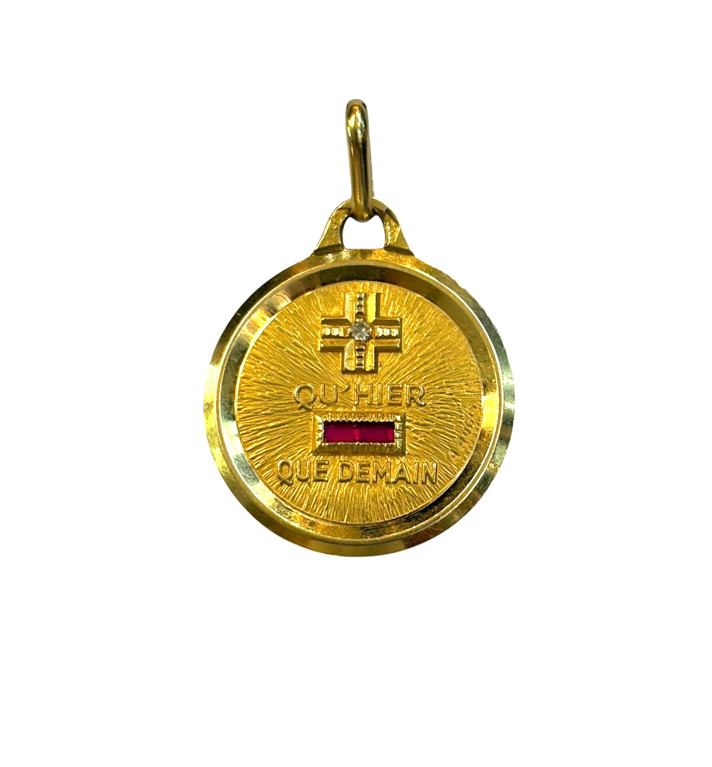 18ct Qu'Heir Que Demain pendant. love token pendant