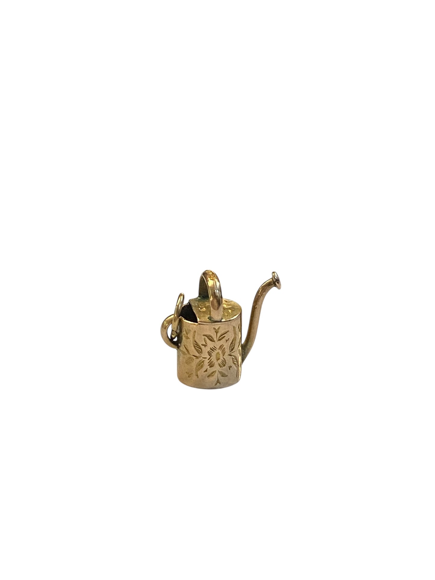 9ct antique watering can charm / pendant circa 1901 by CEW