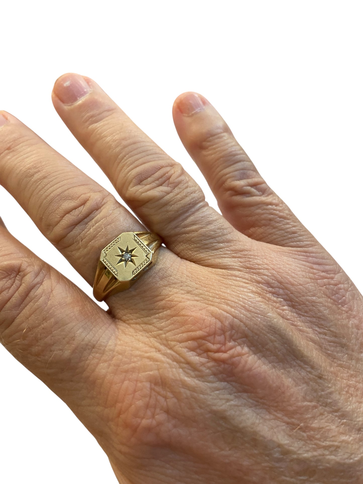 9ct vintage signet ring circa 1956 ring size V