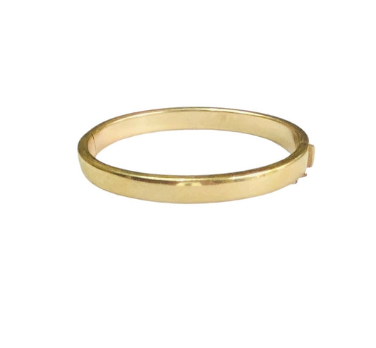 9ct preowned plain bangle. 11.2g yellow gold . Hollow