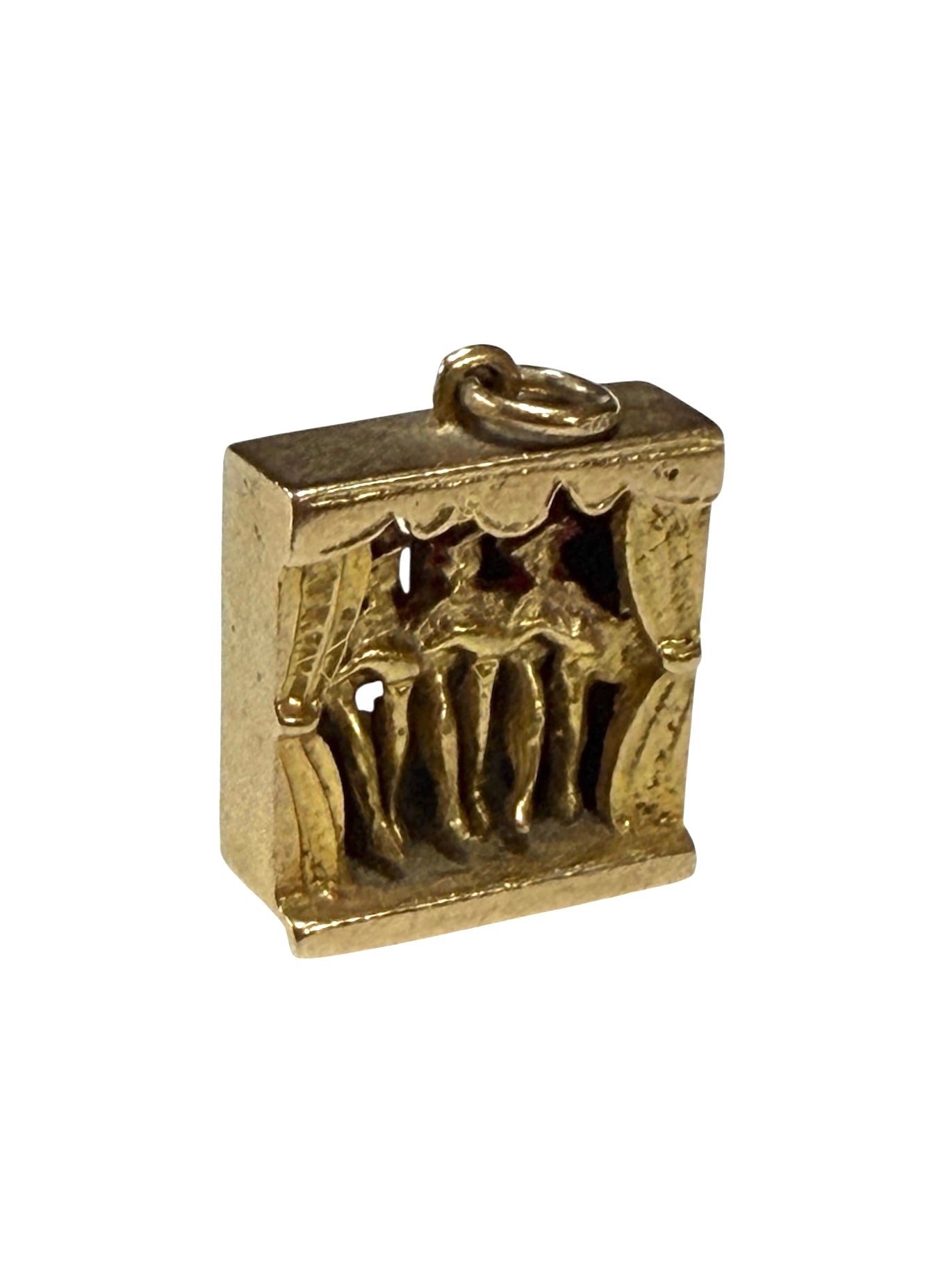 9ct vintage can can girl charm. circa 1956 Articulated.