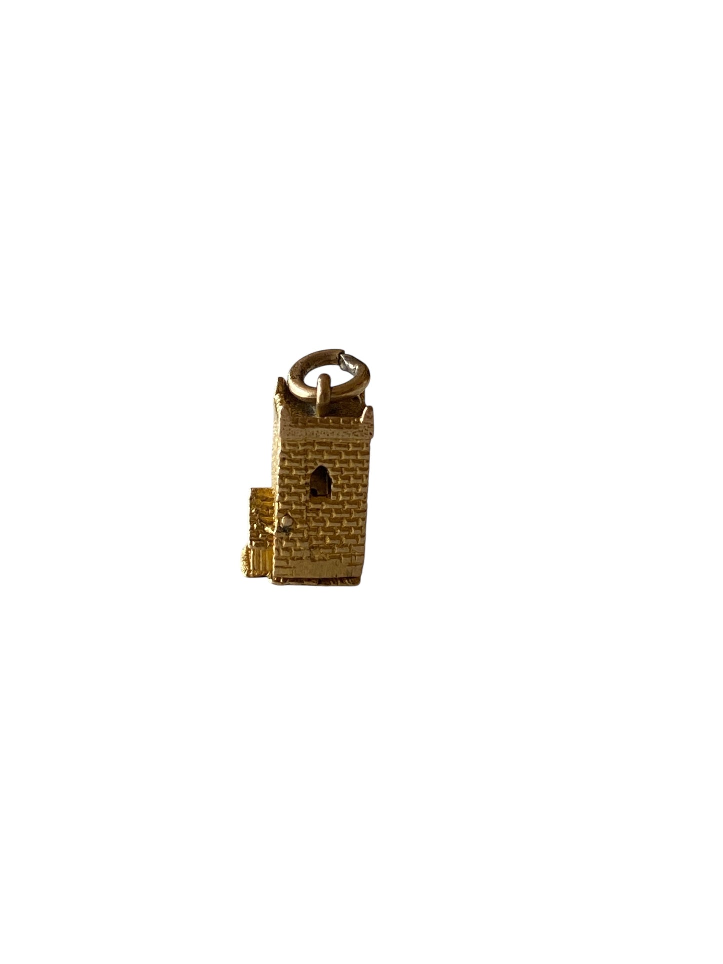 9ct vintage curch charm with wedding inside