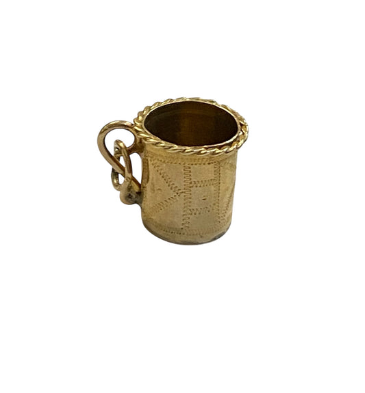 9ct vintage mug/ tankard / cup charm