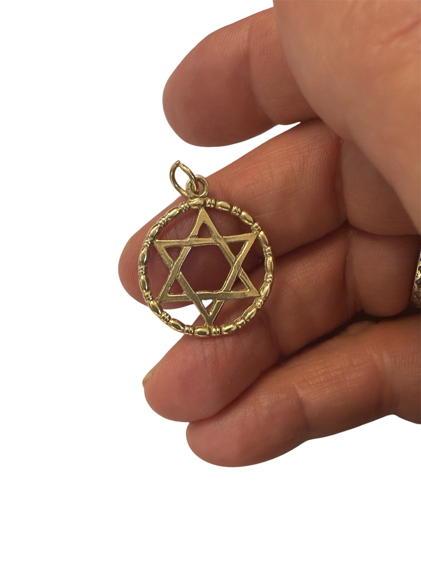9ct vintage star of david charm / pendant 2.44g circa 1971