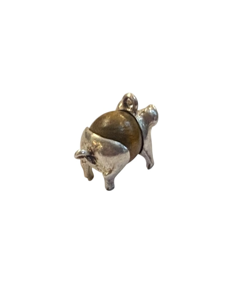 vintage silver 925 pig charm, touch wood by Nuvo