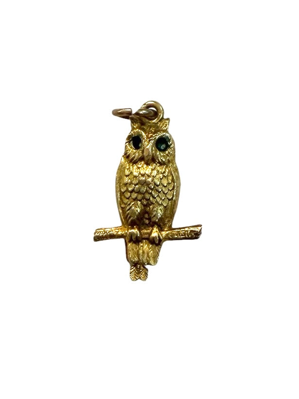 9ct vintage articulated owl charm circa 1958 by ppld 2.4g