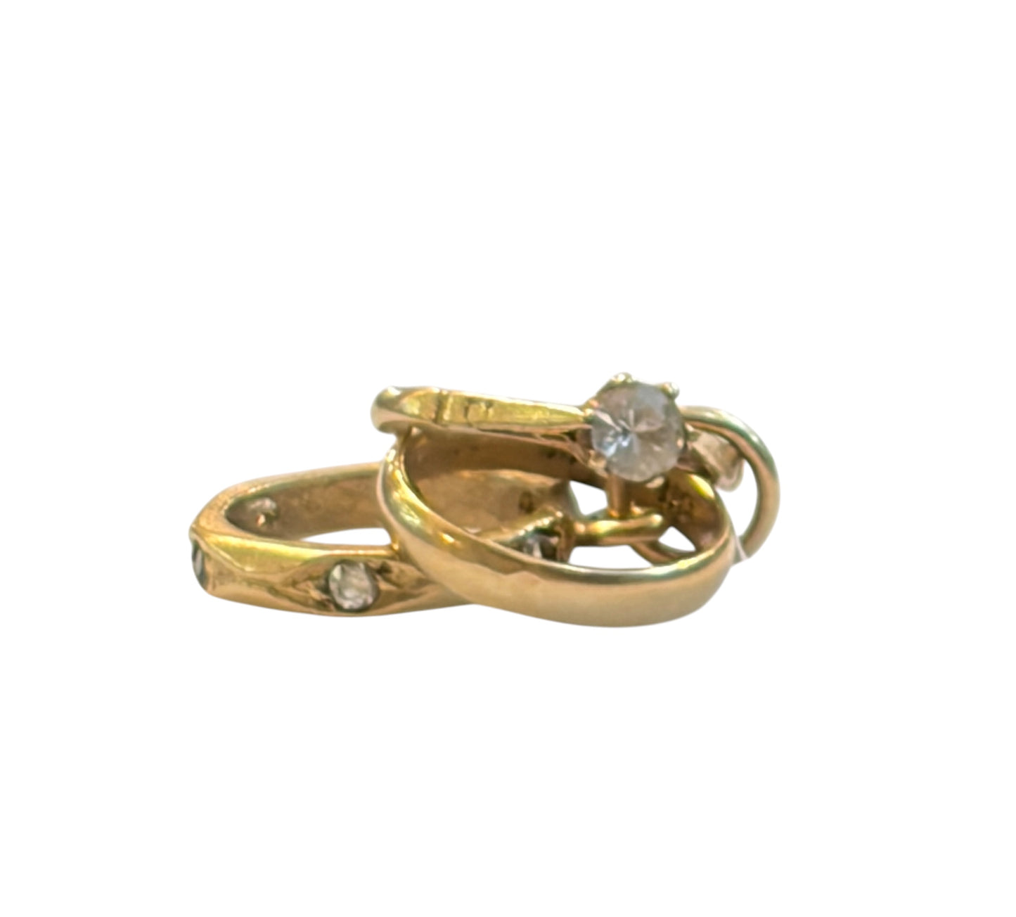 9ct vintage wedding ring charm, engagement, wedding and eternity circa 1967 2.7g